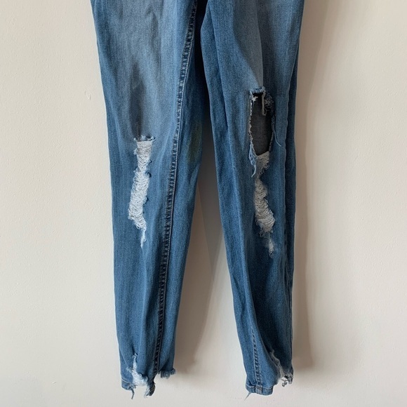 Highway jeans distressed stretchy overalls.NEW - Picture 8 of 13